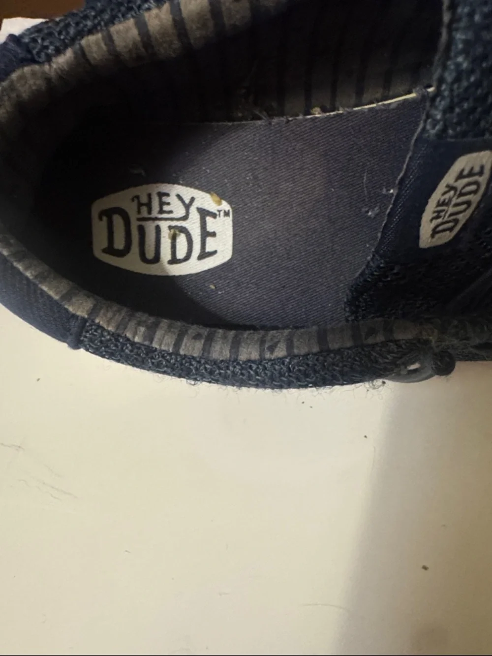 Hey Dude Navy Woven Slip-On Loafers